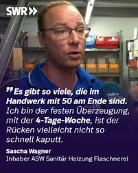 Von Februar bis August haben 45 Unternehmen die 4-Tage-Woche getestet.  Jetzt hat die Uni Münster Bilanz gezogen: 73 Prozent der Unternehmen wollen  sie behalten. Sascha Wagner, Inhaber eines Handwerksbetriebs aus Widdern,  will