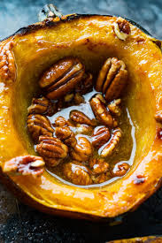 Maple Pecan Roasted Acorn Squash Recipe Recipes Acorn Squash Recipes Food