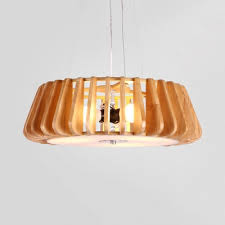 Hollow Drum Dining Room Chandelier Wood Three Lights Japanese Stylish Hanging Lamp In Beige Takeluckhome Com