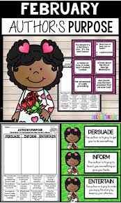 Author S Purpose Worksheets For February Use This 9 Page Resource To Help Your 1st 2nd Authors Purpose Author S Purpose Worksheet Reading Graphic Organizers