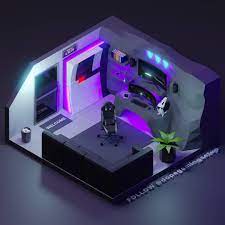 Gaming Setups 3d Models On Instagram Our Client Tassilovonbechtolsheim Is Creating An Attic And Is Video Game Rooms Game Room Design Gaming Room Setup