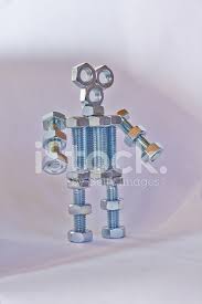 Kehrt mit eurer armee in die pestländer zurück und vernichtet. Roboter Hergestellt Aus Schrauben Stockfotos Freeimages Com