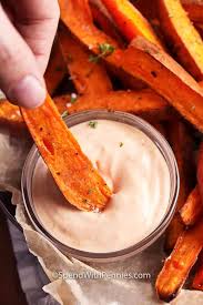Sweet potato fry dip will last for a week in the fridge. Baked Sweet Potato Fries Oven Baked Spend With Pennies