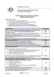 To be granted a visa for entry to australia, you must be of 'good character'. 676 Visitor Visa Cheklist Australian Embassy China