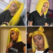 Yellow Straight 360 Lace Wig In 2020 Front Lace Wigs Human Hair Remy Human Hair Wigs Wig Hairstyles