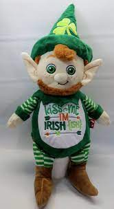 Leprechaun With Embroidered Saying Kiss Me I M Etsy Leprechaun St Patricks Day Embroidered