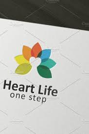 Life Heart Logo Logos Heart Logo Custom Graphics
