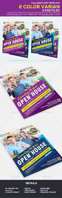 Business College Flyer Open House Flyer Flyer House Logo Icon Print Design Template