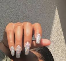 Simple Black And Clear Nails Claro Como El Cristal Unas Arte Chica Polaco Linda Nailsspring De Maquillaje In 2020 Clear Nails Pink Nails Winter Nails Acrylic