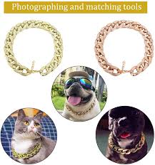 Maybe you would like to learn more about one of these? Amazon Com Legendog Dog Neck Chain Cuban Link Dog Collar Pet Chain Collar Fashion Cool Plastic Pet Chain Necklace For Cat Dog Golden Pet Supplies