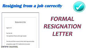Simple Resignation Letter Resignation Letter Format With Notice Period Hard Copy And E Mail Youtube