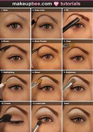 Step 1 / starting with clean brows, pick up product on the angled brush and sweep it in a straight line along the top of. Eyebrow Makeup Tutorial Step By Pictures Makeupview Co