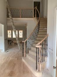 Please watch the video below for more details on how to make a curved handrail. Curved Staircase That I Finished Putting The Handrail On Today Woodworking