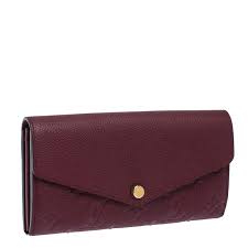 Louis vuitton gift card for sale. Louis Vuitton Maroon Monogram Empreinte Leather Sarah Wallet Louis Vuitton Tlc