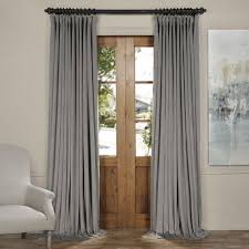French luxury gray velvet thick embroidery cloth curtain tulle panel c109. Silver Grey Velvet Blackout Extra Wide Curtain Panel 100 X 108 Exclusivefabrics Velvet Curtains Wide Curtains Half Price Drapes