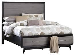 I made this to replace my old. Ranberg Mid Century Modern Cal King Platform Bed With Storage Gray Midcentury Panel Beds By Amoc