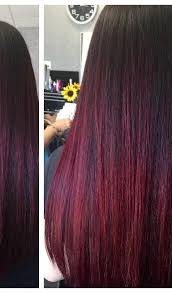 Crimson Highlights For Straight Hair Burgundy Hair With Highlights Burgundy Hair Straight Hairstyles