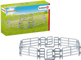 Gather the children around the le toy van the farmyard for fun farm play in the barn, stables or farm house, with a baseboard surrounded by fence panels. Amazon Com Schleich Farm World Corral Fence With Gate For Kids Ages 3 8 Toys Games