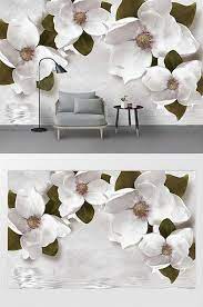 Modern Simple And Fresh 3d Three Dimensional Flower Background Wall Decors 3d Models Psd Free Download Pikbest Flower Backgrounds Chinese Background Wall Wallpaper