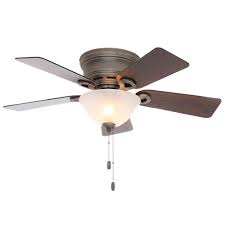 Get free shipping on qualified 44 in., flush mount ceiling fans with lights or buy online pick up in store today in the lighting department. Hunter Conroy 42 In Indoor White Low Profile Ceiling Fan With Light Kit 51022 The Home Depot Ceiling Fan With Light Vintage Ceiling Fans Ceiling Fan Light Fixtures