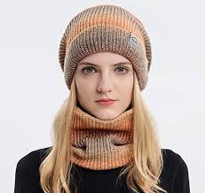 YAMEE Winter Hat Women's Men's Scarf Set, Warm Beanie Winter Hat and Scarf  Set, Winter Set Knitted Hat and Neck Warmer Loop Scarf : Buy Online at Best  Price in KSA -