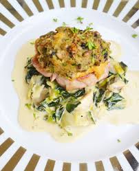 Gut Uberbacken Schweinsfilet Mit Pilzkruste An Gorgonzola Mangold Und Cremiger Polenta Schweinsfilet Schweine Filet Schweinefilet