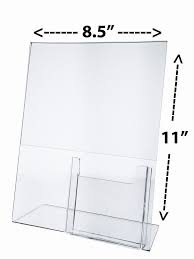 Display 8 5 X 11 Flyer Stand Sign Holder Stand W Tri Fold Brochure Holder Marketingholders Brochure Holders Sign Holder Trifold Brochure
