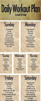 Daily Workout Exercise Plans Weekly Workout Plans Daily Workout Plan Weekly Workout
