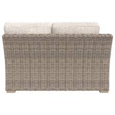 Includes raf loveseat, laf loveseat, curved corner. Signature Design By Ashley Beachcroft Wicker 3 Piece Outdoor Sectional Set With Beige Cushions Walmart Com Walmart Com