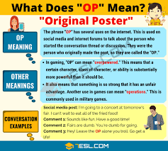 Op Meaning What Does Op Mean Interesting Text Conversations 7 E S L