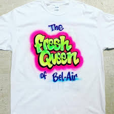 Great gift from mom, dad, grandmother, grandfather, son, daughter, aunt, brother, or sister of a new baby in the family. Airbrush Fresh Queen Shirt Design Airbrush Brothers