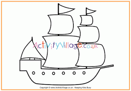 Pilgrim Ship Colouring Page Thanksgiving Colouring Pages For Kids
