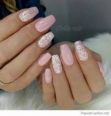 Cute pink winter season matte acrylic nails with white heart. Fantastic Acrylic Nail Designed Ideas Pink Gel Nails Prom Nails Wedding Nail Art Design
