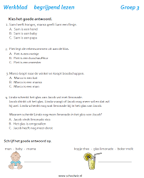 Werkbladen Begrijpend Lezen Begrijpend Lezen Lezen Leren Lezen