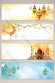 Islamic template powerpoint template is a nice background design with domes and minarets that has consisted of blue and black colors. Islamic Banner Templates Free Psd Png Vector Download Pikbest
