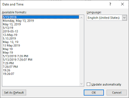 Open microsoft word and browse your computer for the saved document. Inserting The Date And Time Microsoft Word