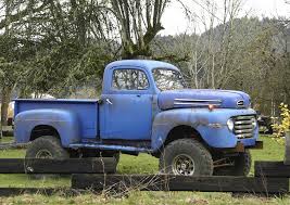 Image result for Brockway Light Blue 1950 Truck