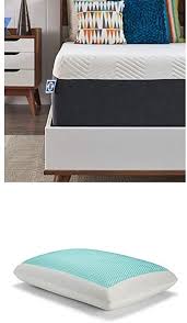 Sealy 12 Inch Twin Memory Foam Bed In A Box With Copperchill Essentials Memory Foam Gel Cooling Pillow Set Best Pillow Memory Foam Beds Box Bed