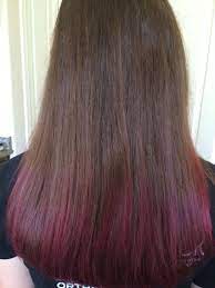 Magenta Tips On Dark Hair No Bleach Hair Long Black Hair Dark Hair