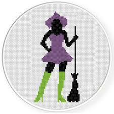 ★finished stitch size on 14 aida is 3.86 inches wide by 3.50 inches high. Sexy Witch Cross Stitch Pattern Daily Cross Stitch
