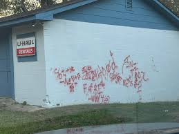 Sometime during the night someone came and did this beautiful art work