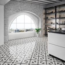 Black And White Terrazzo Tile Floor Terrazzo Terrazzo Tile Terrazzo Flooring Geometric Tiles