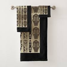 Modern African Motif Bath Towel Set Zazzle Com With Images Towel Set Bath Towel Sets Towels Design