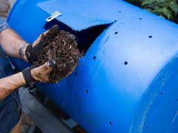Add garden soil to the tumbler. How To Build A Diy Compost Tumbler Hgtv