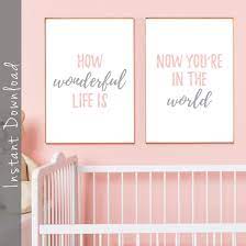 Well i know that it's a wonderful world. How Wonderful Life Is Now You Re In The World Nursery Etsy World Nursery Nursery Printables Its A Wonderful Life