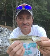 Fishing at home creek with chartreuse lures