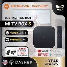 Andoid tv box can be used on android phones or stb (set top box). Xiaomi Mi Box S 4k Hdr Android Tv Box With Google Assistant Media Player Android 9 0 Mibox S Global Version Shopee Malaysia
