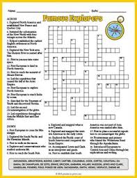 Famous World Explorers Crossword Crossword Puzzle Crossword Printable Crossword Puzzles