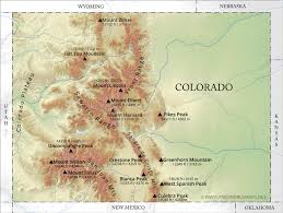 The denver area is a region in colorado, a state of the united states of america. Physical Map Of Colorado