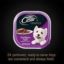 Cesar Canine Cuisine Wet Dog Food Filet Mignon Flavor Pack Of 24 3 5 Oz Trays Be Sure To Check Out This Awesom Wet Dog Food Dog Food Recall Dog Food Recipes